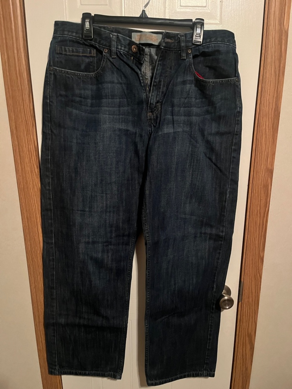 Wrangler Dark Blue Straight Fit Jeans